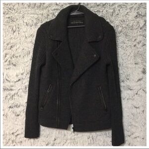 Rag & Bone Charcoal 100% Wool Moto Jacket Size XS
